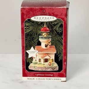 Hallmark Keepsake Christmas Ornament Lighthouse Greetings From 1998